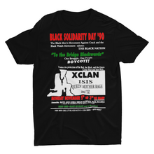 Load image into Gallery viewer, X-CLAN: Black Solidarity Day '90 - Short Sleeve Unisex T-Shirt (Red, Black, Green)