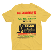 Load image into Gallery viewer, X-CLAN: Black Solidarity Day &#39;90 - Short Sleeve Unisex T-Shirt (Red, Black, Green)
