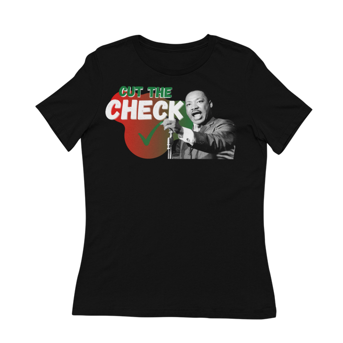 Cut The Check Women's T-Shirt (Black)