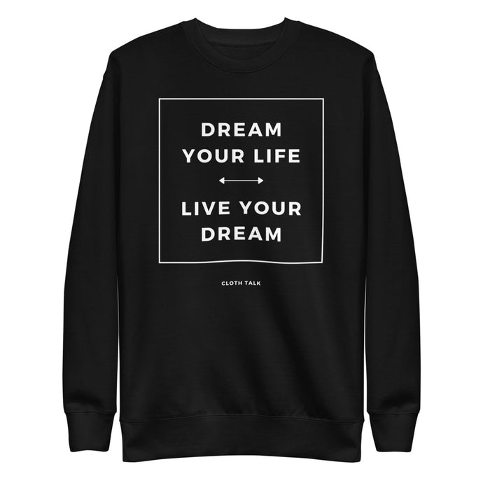 Dream Black Unisex Fleece Pullover