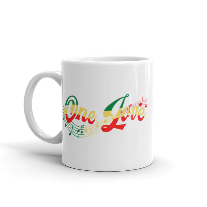 White glossy mug